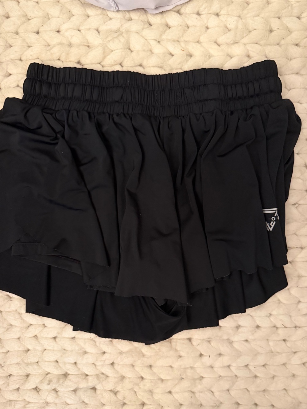 Black Women's Athletic Layered Skort